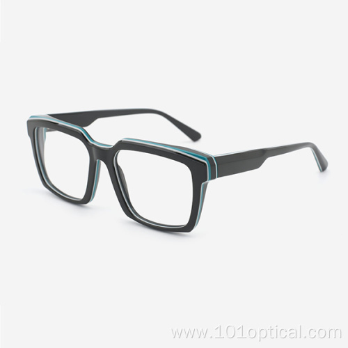 Square Layer Acetate Unisex Optical Frames 23A3201